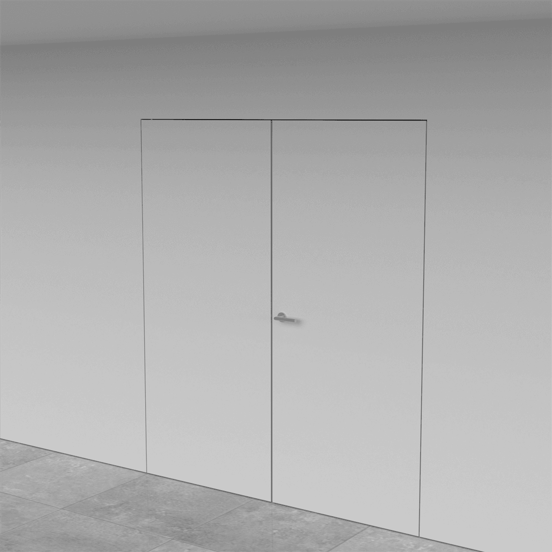 double frameless jib doors for internal use