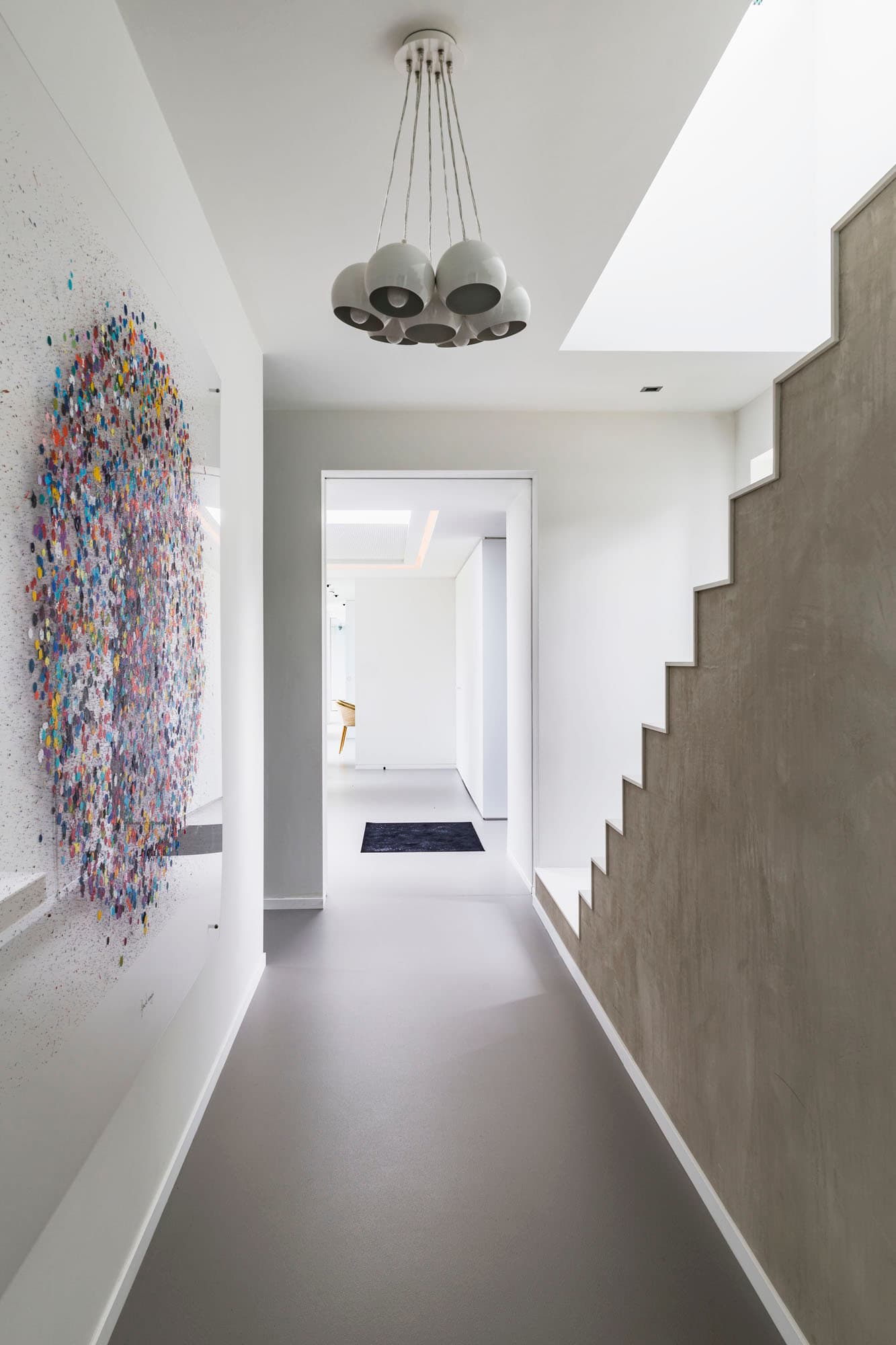 sliding pocket door in a minimalist interior