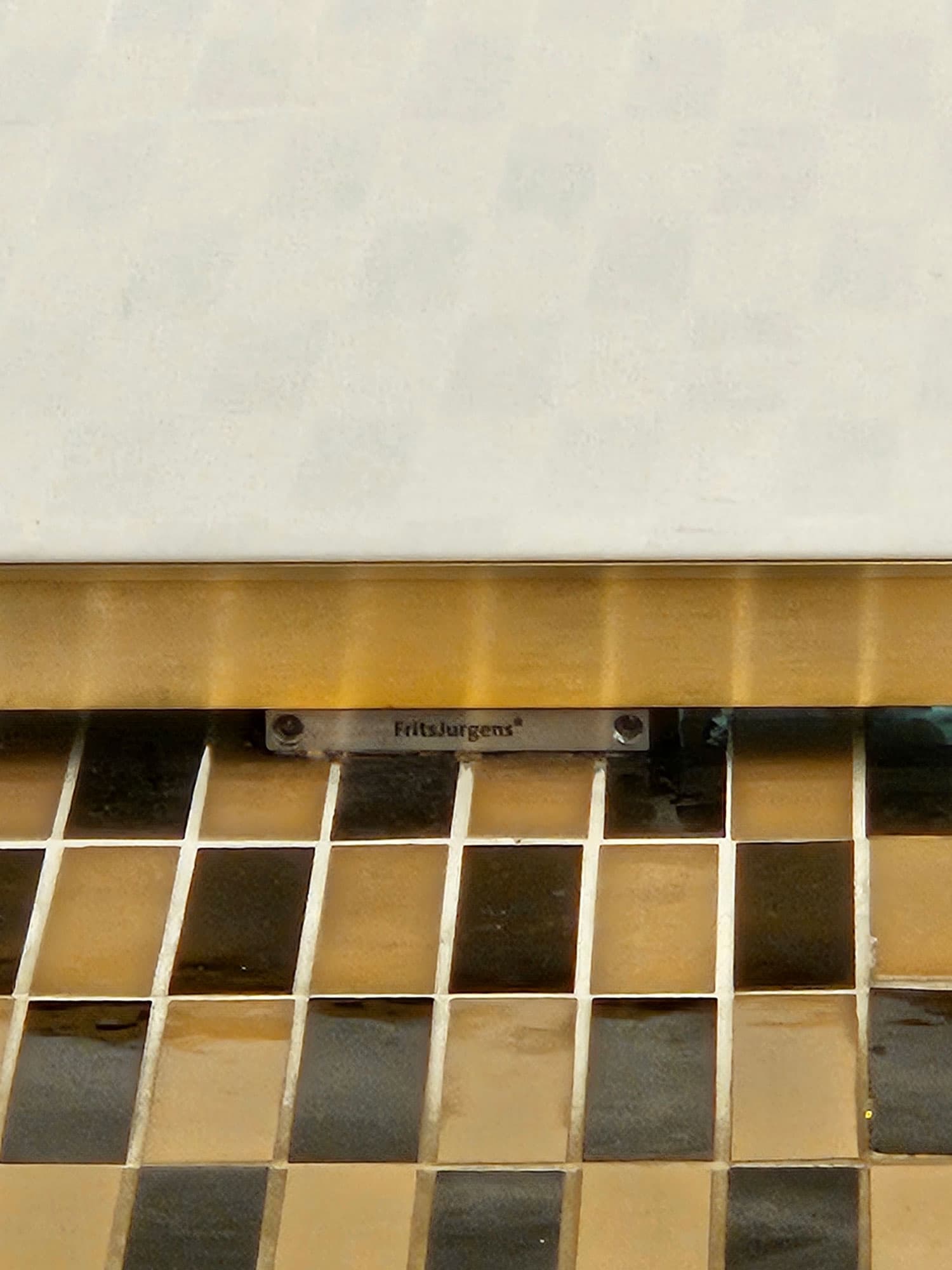 FritsJurgens System M+ pivot at the base of a concealed door