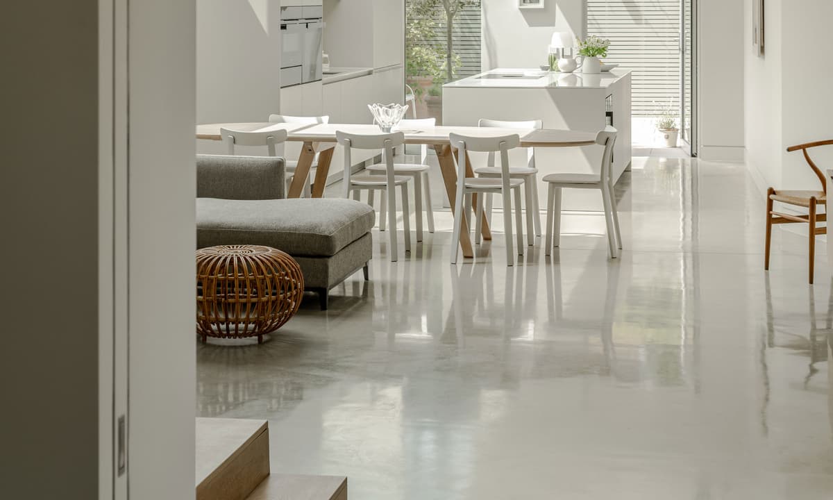 sliding pocket door in a minimalist interior by Or Studio