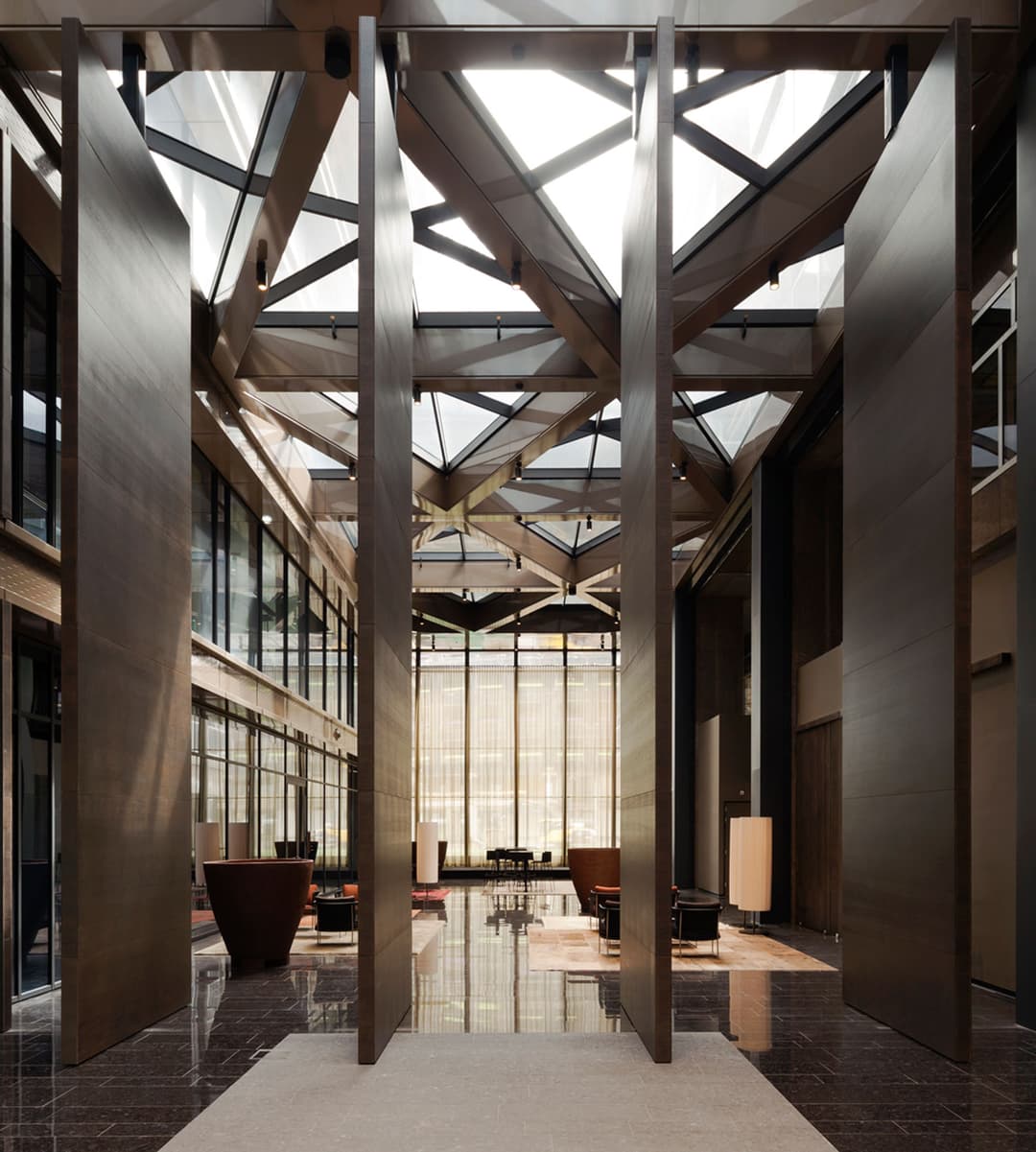 Pivoting wall at The Atrium Amsterdam by MVSA Architects featuring pivot door mechanisms by FritsJurgens