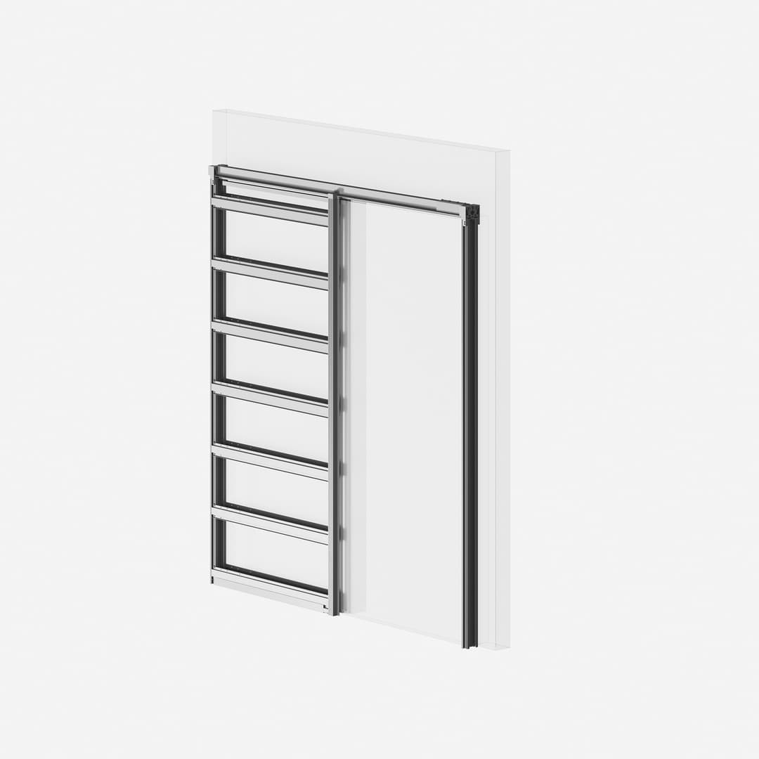 Envo Slide single pocket door suitable for fire-rated doors
