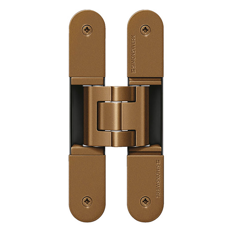 3D concealed hinge in Bronze